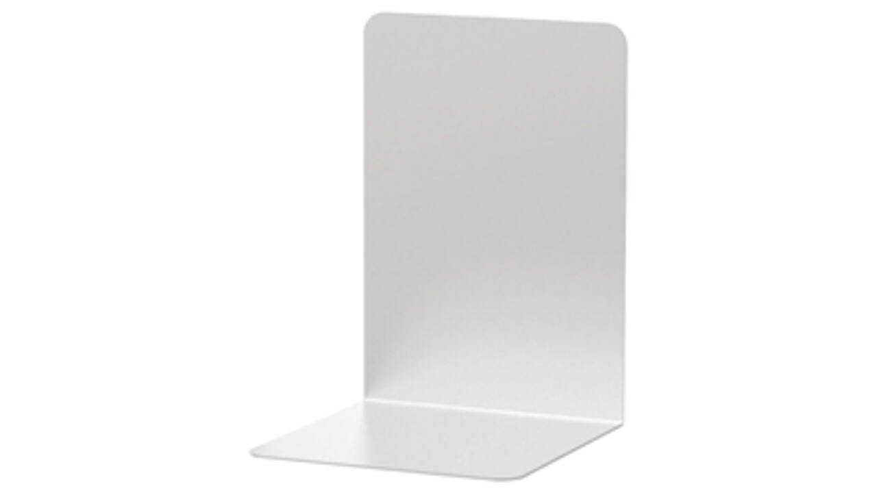 Boekensteun MAUL aluminium 12x12x17.5cm set 2 zilver