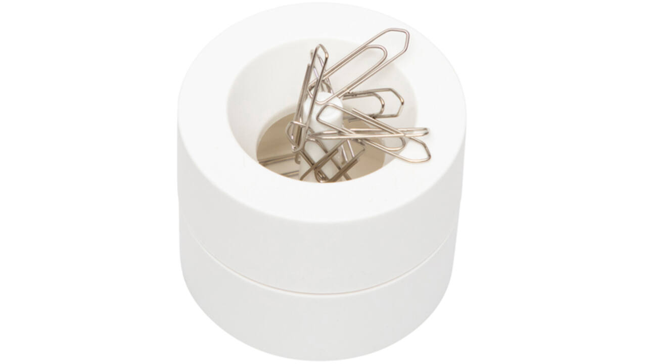 Papercliphouder MAULpro Blauwe Engel recycled Ø73x60mm wit