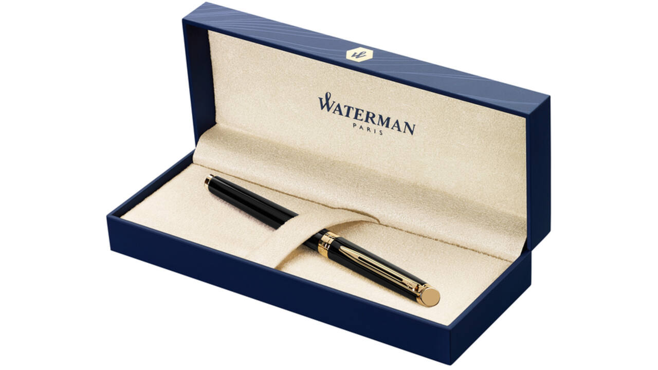 Rollerpen Waterman Hémisphère black lacquer GT fijn