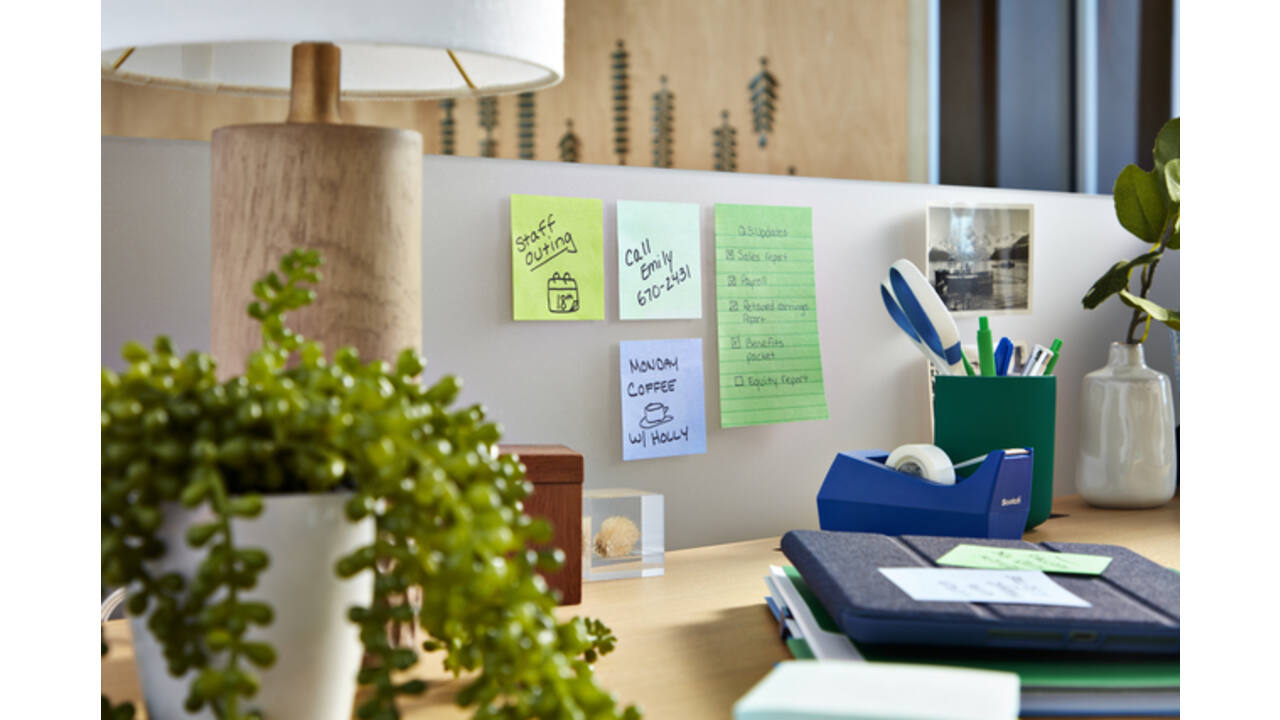 Memoblok Post-it 675-3 Super Sticky 101x101mm Oasis