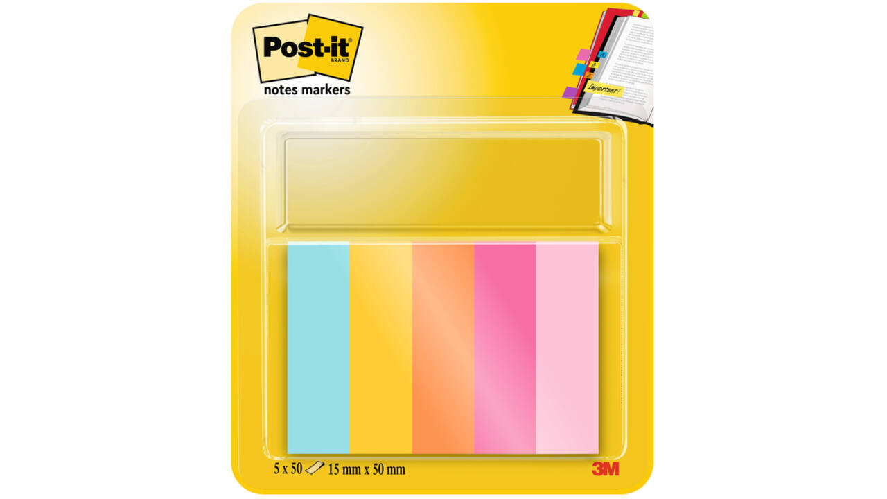 Markeerstrook Post-it 670 15x50mm Beachside