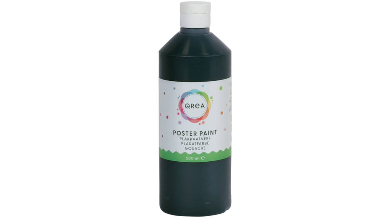 Plakkaatverf Qrea zwart 500ml