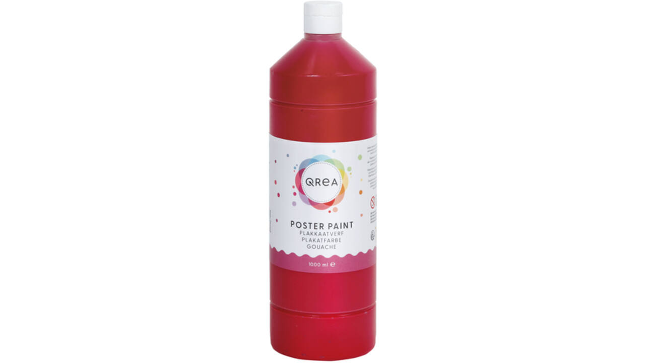 Plakkaatverf Qrea rood 1000ml