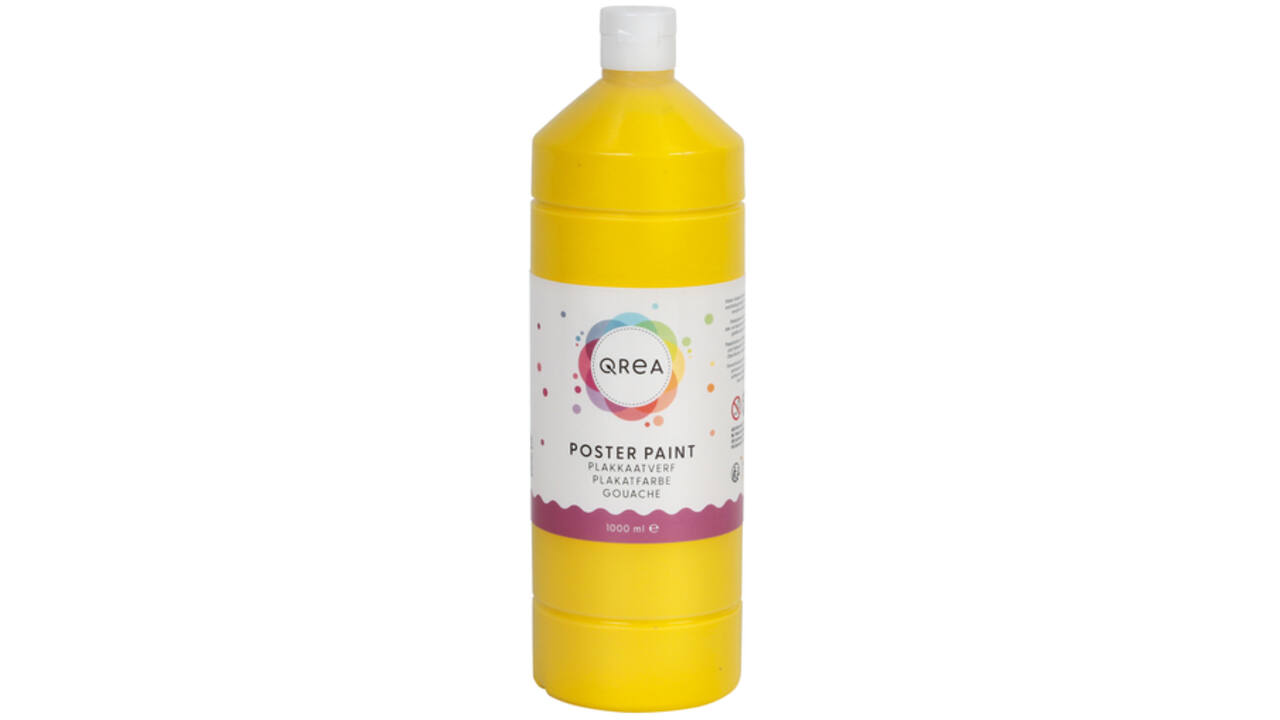 Plakkaatverf Qrea geel 1000ml
