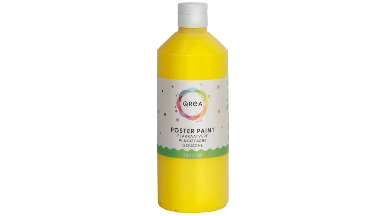 Plakkaatverf Qrea geel 500ml