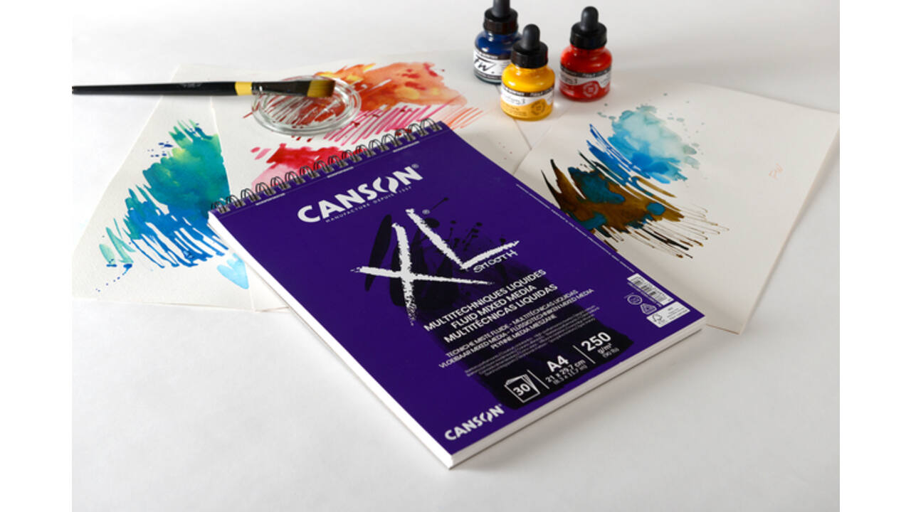 Tekenblok Canson XL Fluid Mixed Media A3 30vel 250gr