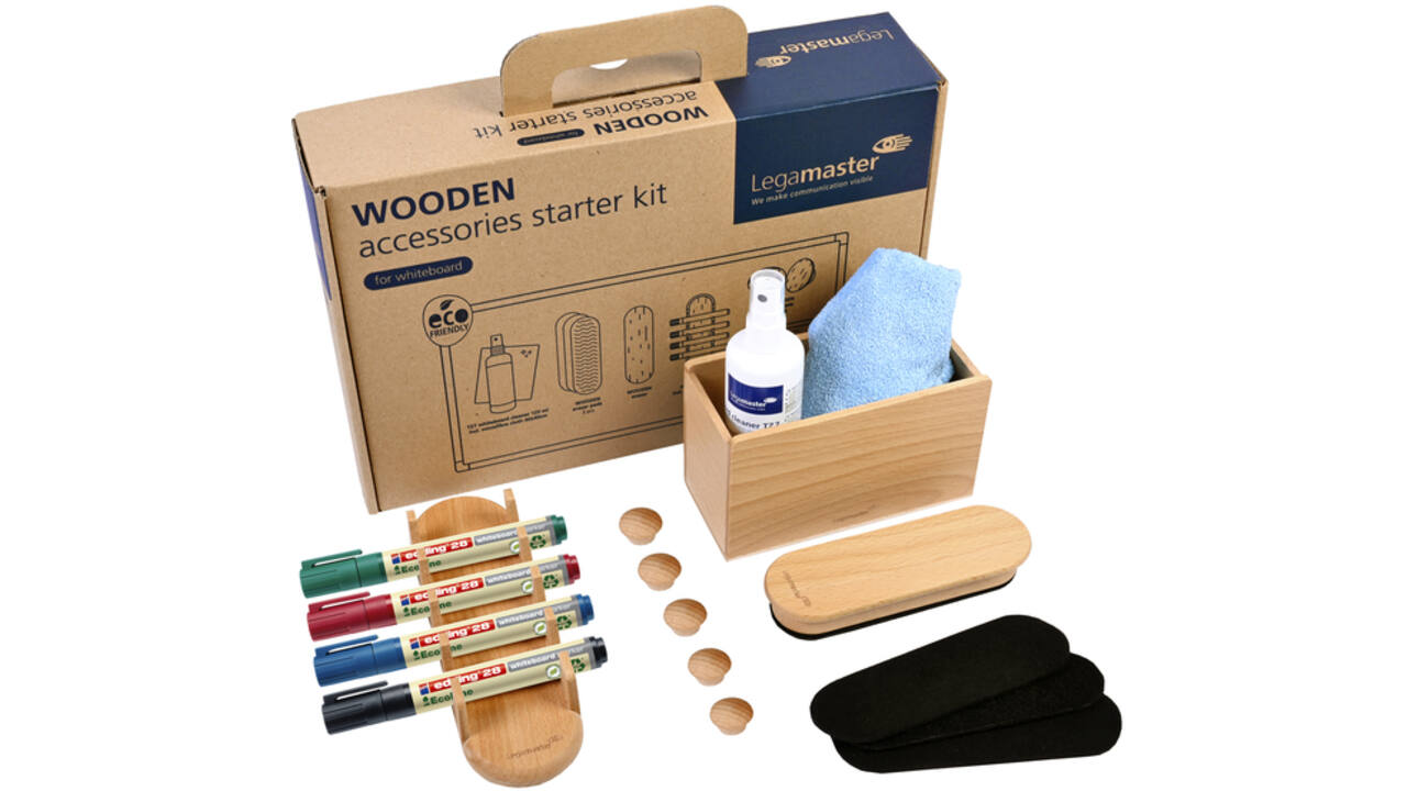 Whiteboard accessoire starter kit Legamaster WOODEN