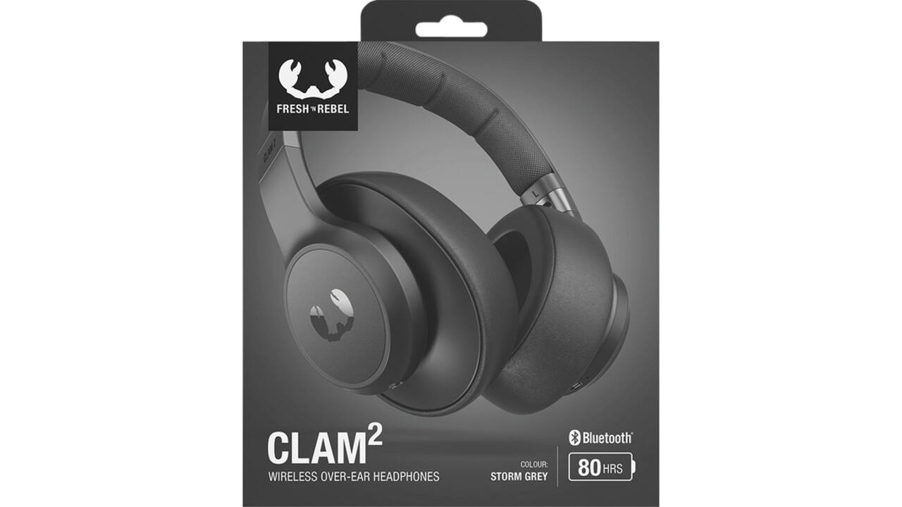 Clam 2-Wireless over-ear headphones FnR-Storm Grey