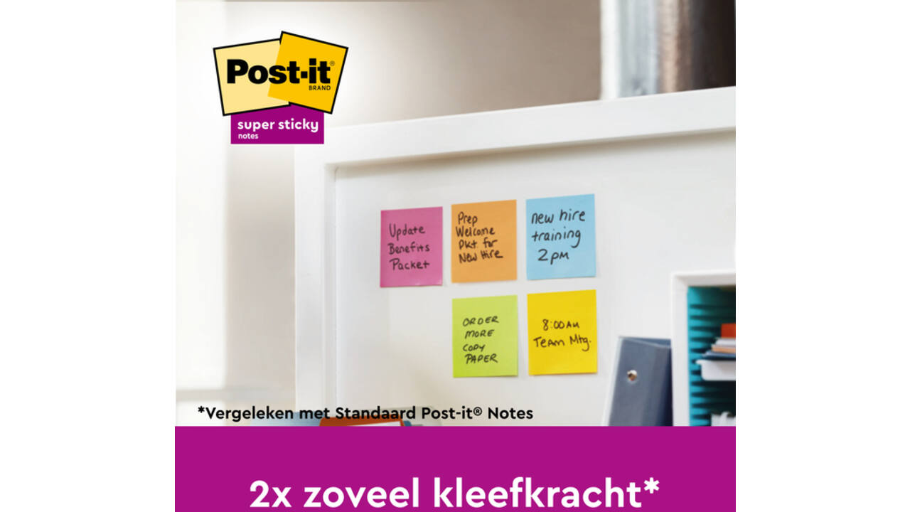 Memoblok Post-it 654 RSS12COL 76x76mm recycled colour notes pastel