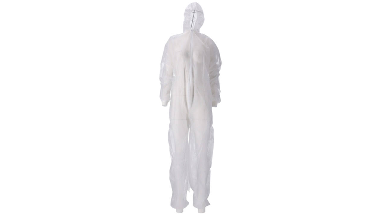 Overall CMT XXL non-woven ritssluiting PP wit