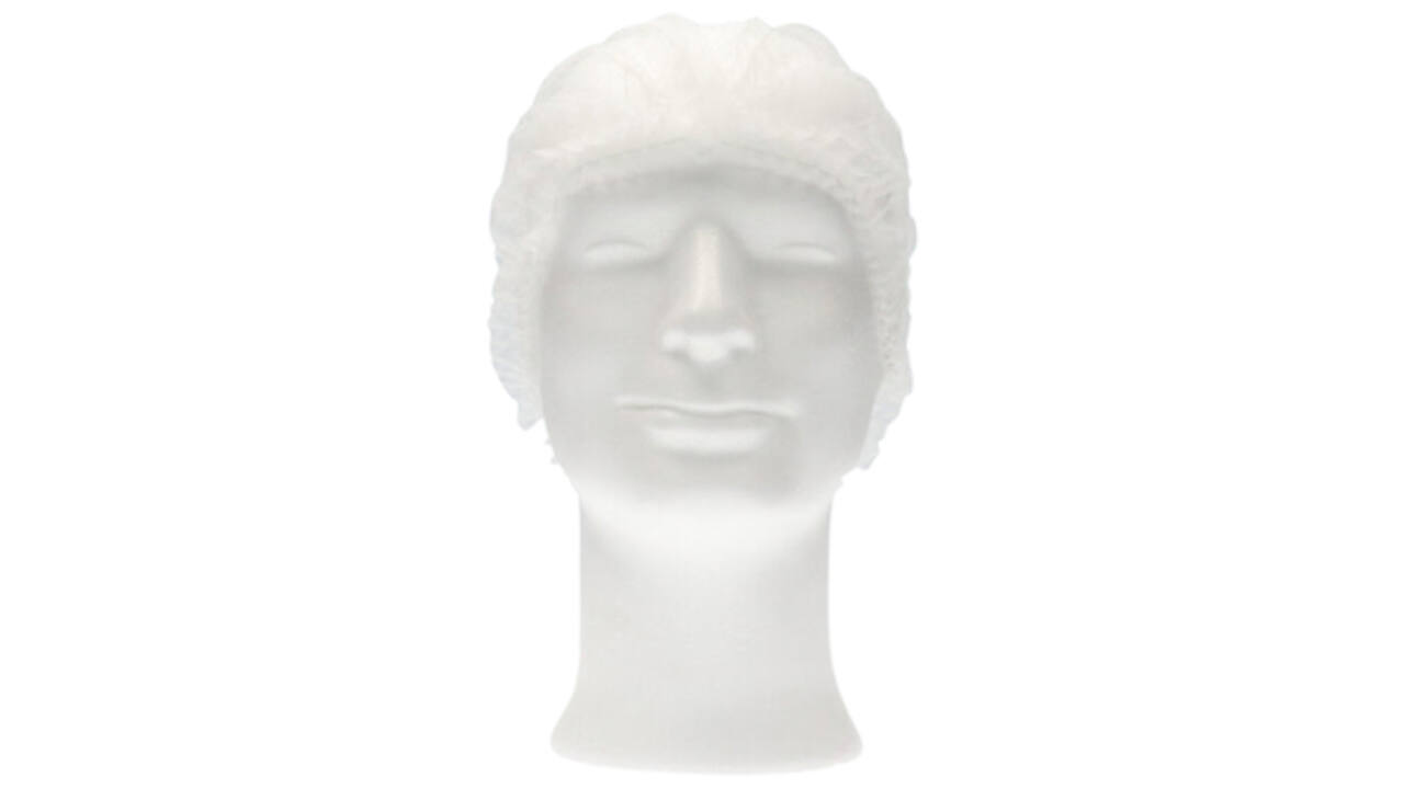 Haarnet CMT clip non-woven L 53cm PP wit