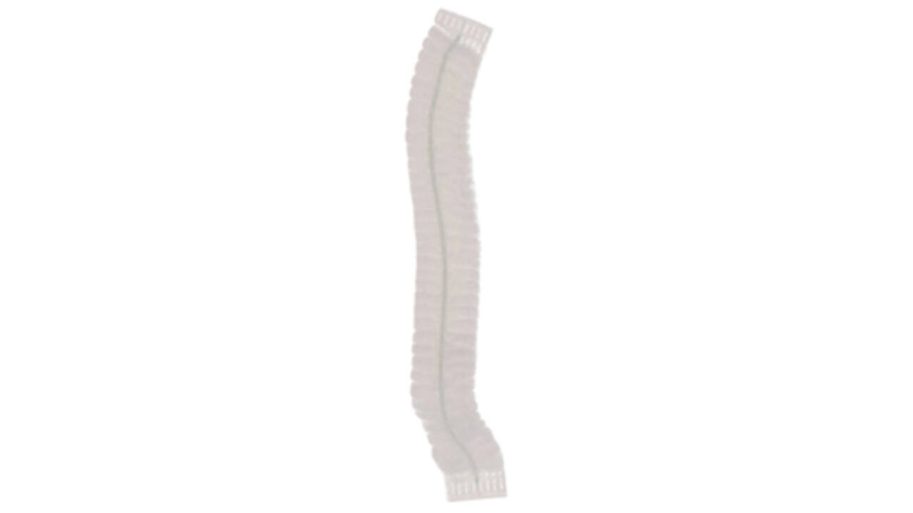 Haarnet CMT clip non-woven L 53cm PP wit