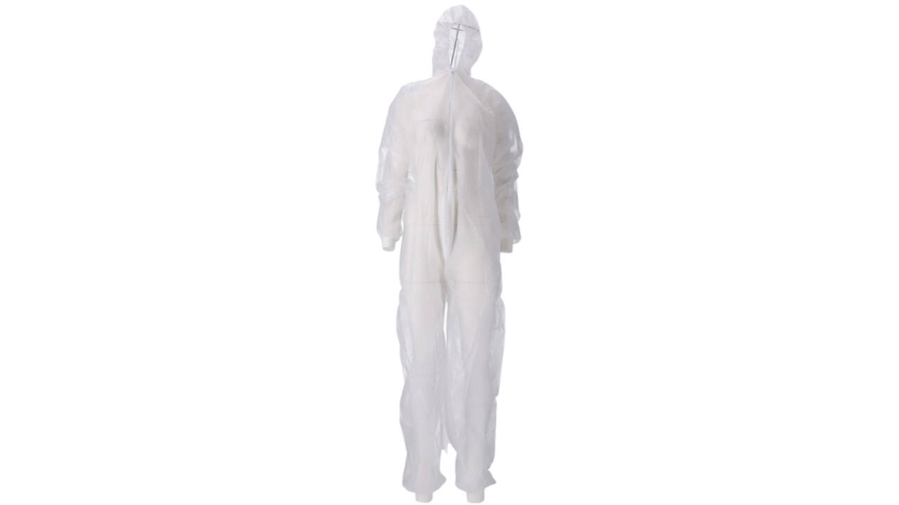 Overall CMT L non-woven ritssluiting PP wit
