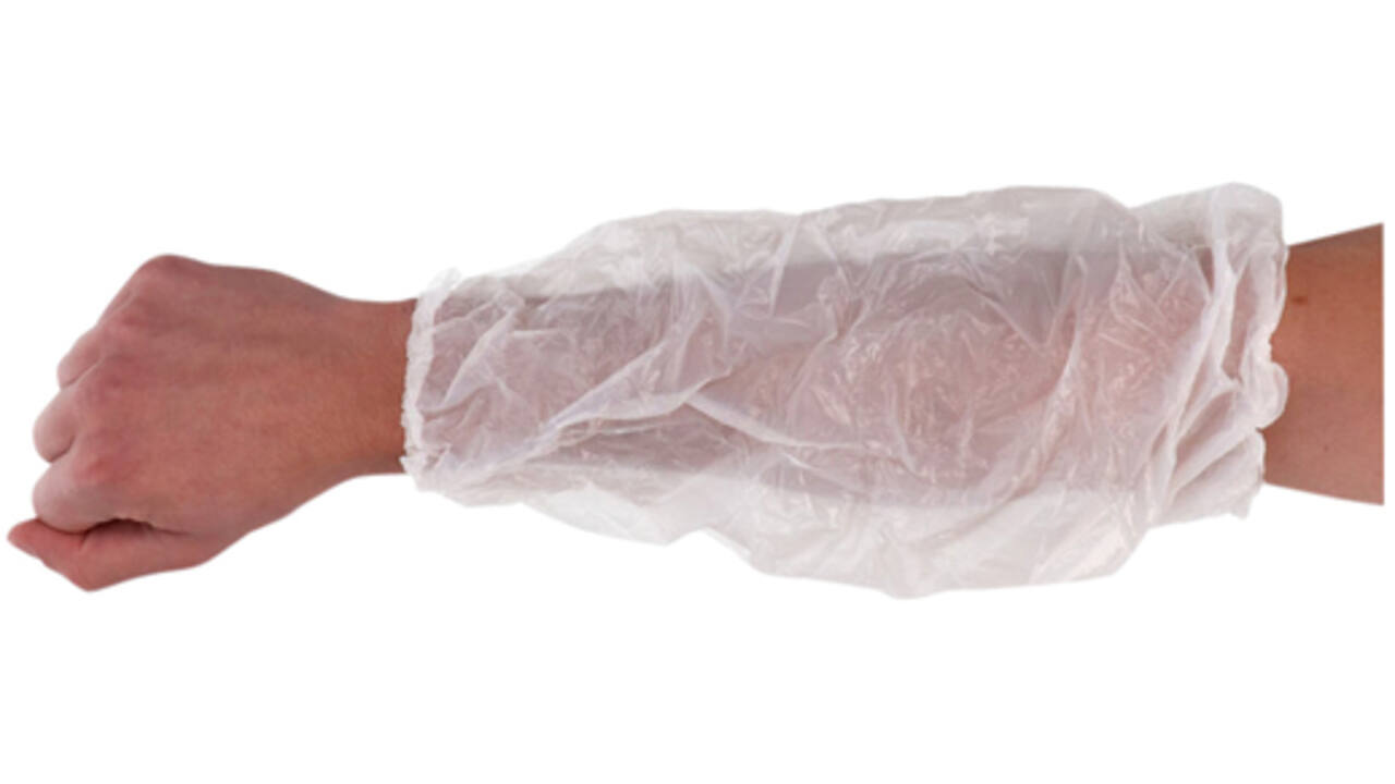 Mouwovertrek CMT 20x40cm 20mu LDPE wit