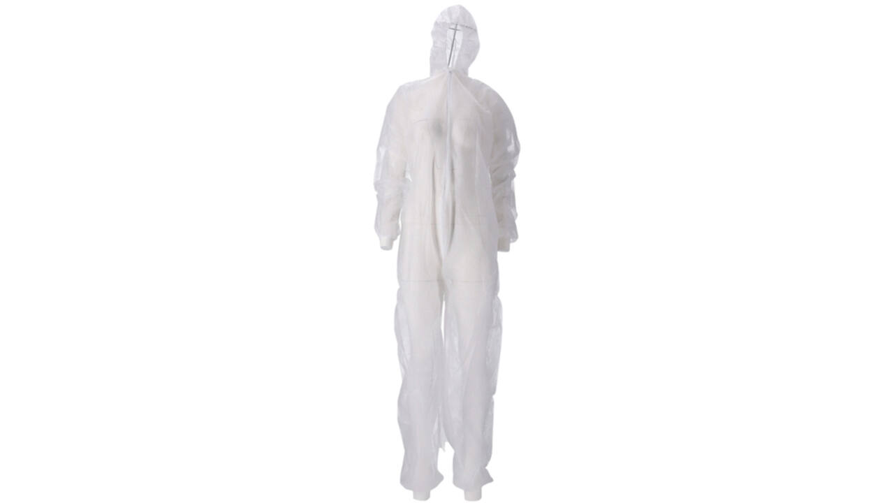 Overall CMT M non-woven ritssluiting PP wit