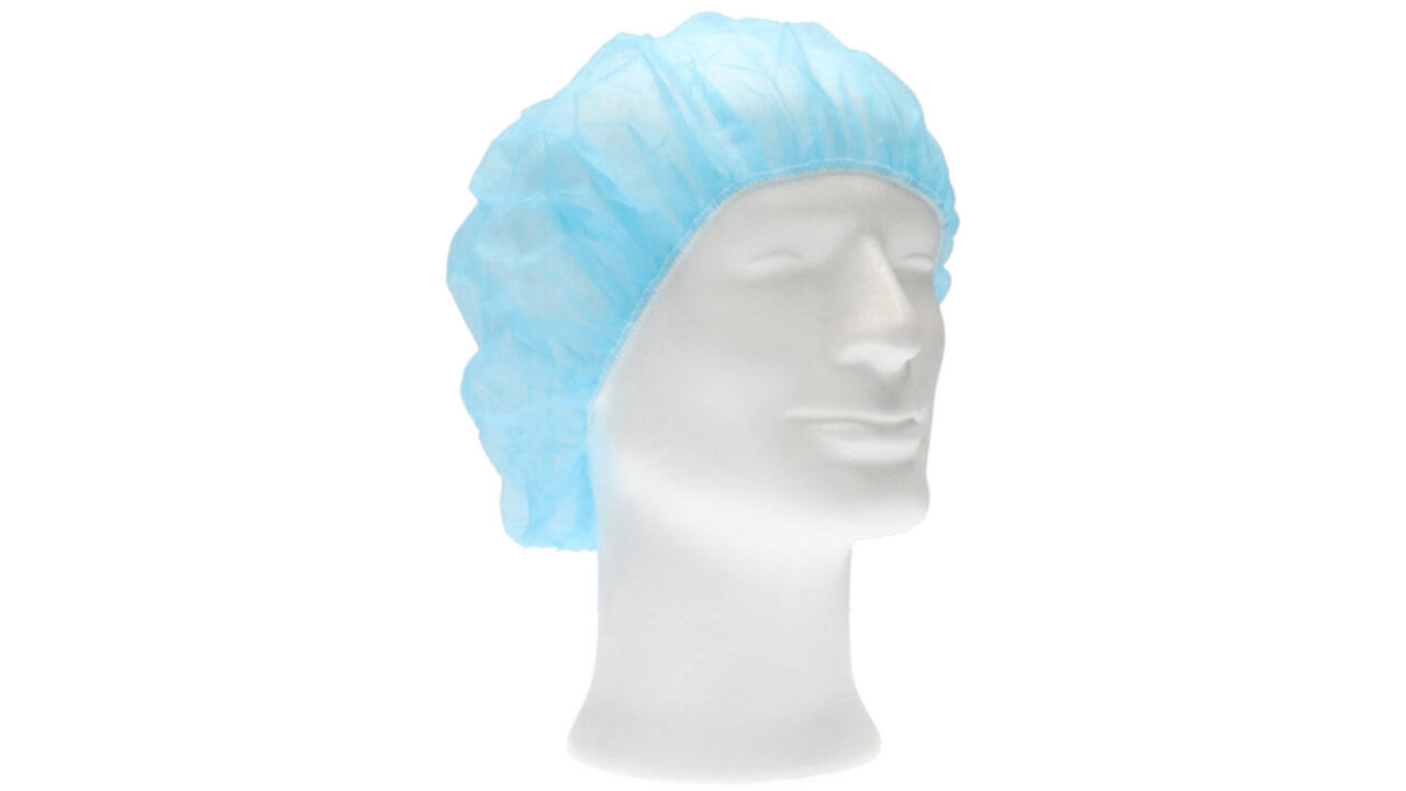 Haarnet CMT bouffant non-woven M 50cm PP blauw