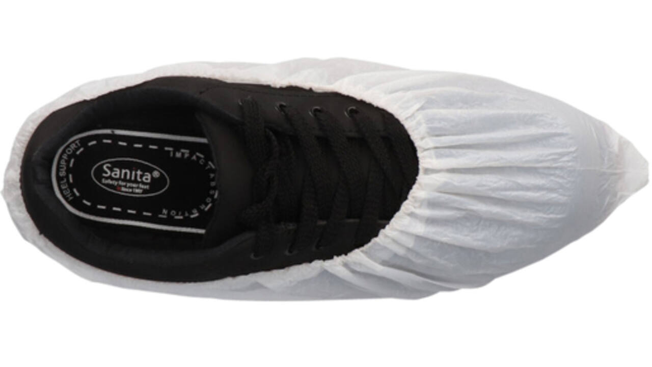 Schoenovertrek CMT 40mu geruwd maat 36-42 CPE wit
