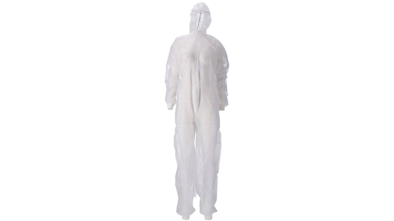 Overall CMT XL non-woven ritssluiting PP wit