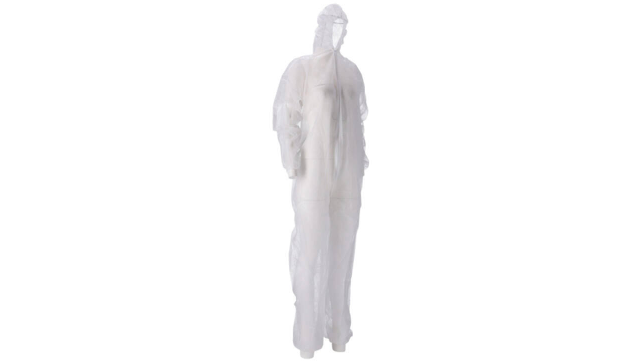 Overall CMT XL non-woven ritssluiting PP wit