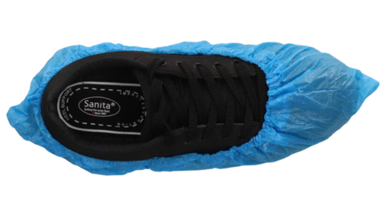 Schoenovertrek CMT 40mu geruwd maat 36-42 CPE blauw