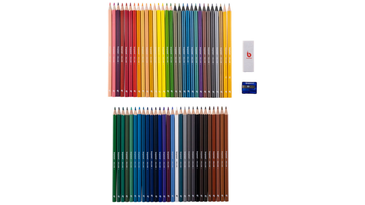 Teken- en kleurset Bruynzeel blik á 60 kleuren assorti