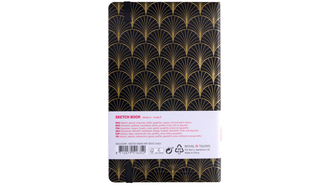 Schetsboek Talens Art Creation Art Deco 13x21cm 140gr 80vel