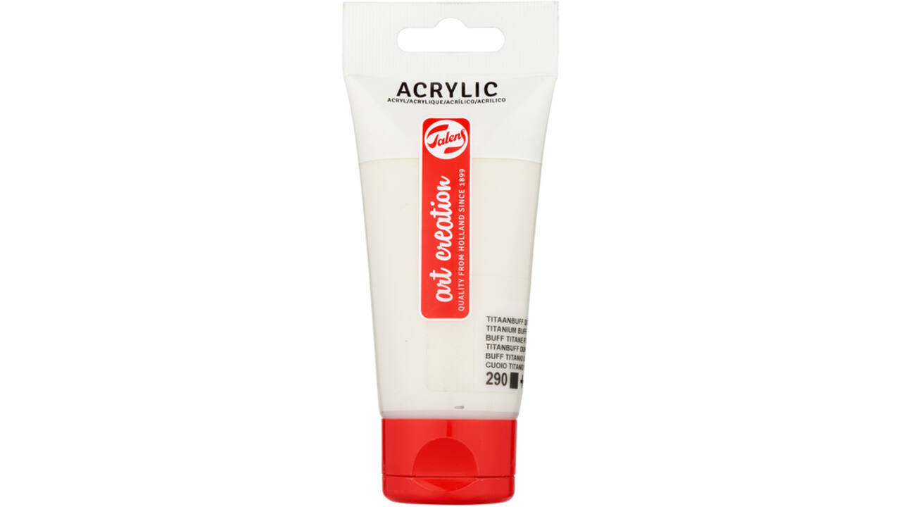 Acrylverf Talens Art Creation 290 titaanbuff donker tube à 75ml