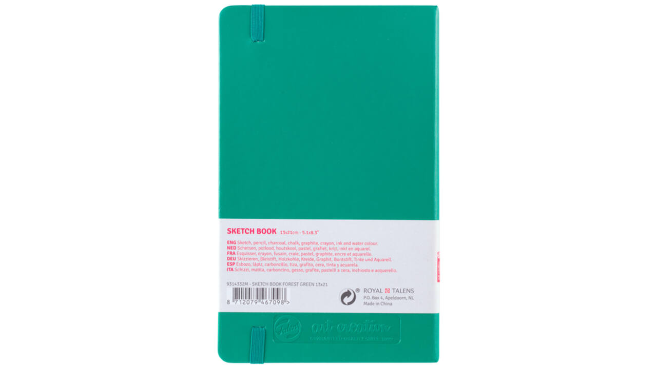 Schetsboek Talens Art Creation woudgroen 13x21cm 140gr 80vel