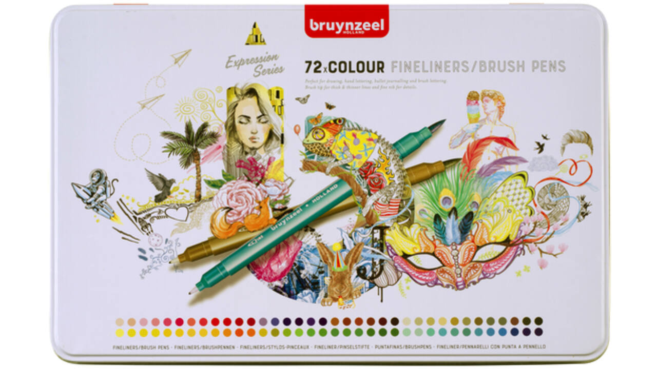 Fineliner Bruynzeel set á 72 kleuren assorti