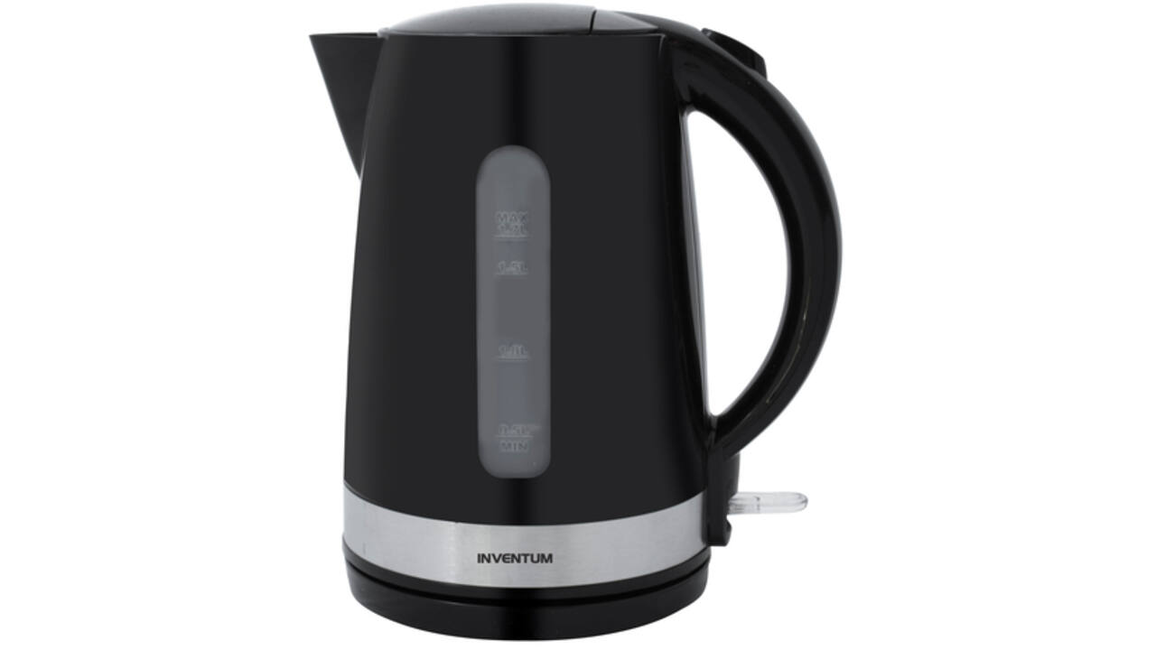 Waterkoker Inventum 1.7liter zwart met rvs