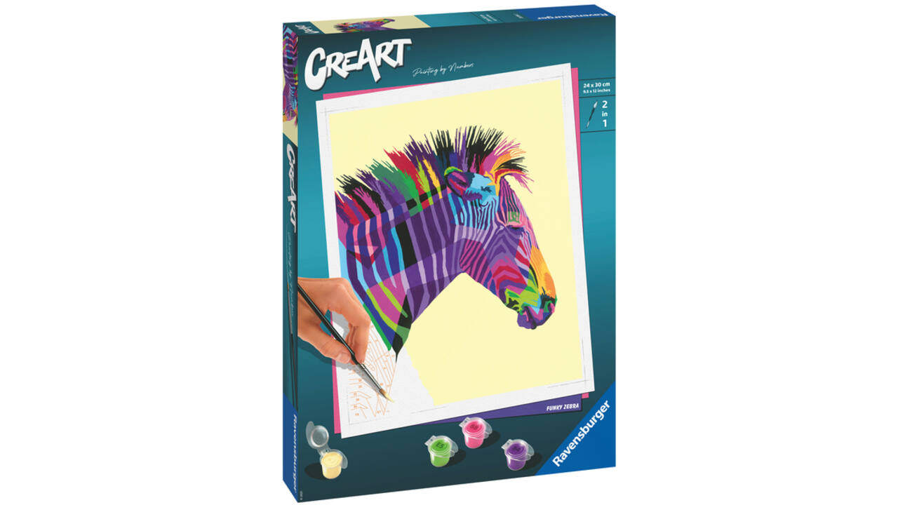 Schilderen op nummers CreArt Zebra