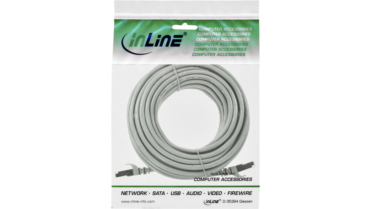 Kabel InLine Cat5e SF UTP 10 meter grijs