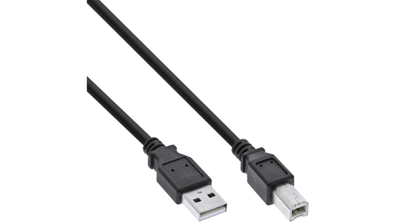 Kabel InLine USB-A USB-B 2.0 M 3 meter zwart