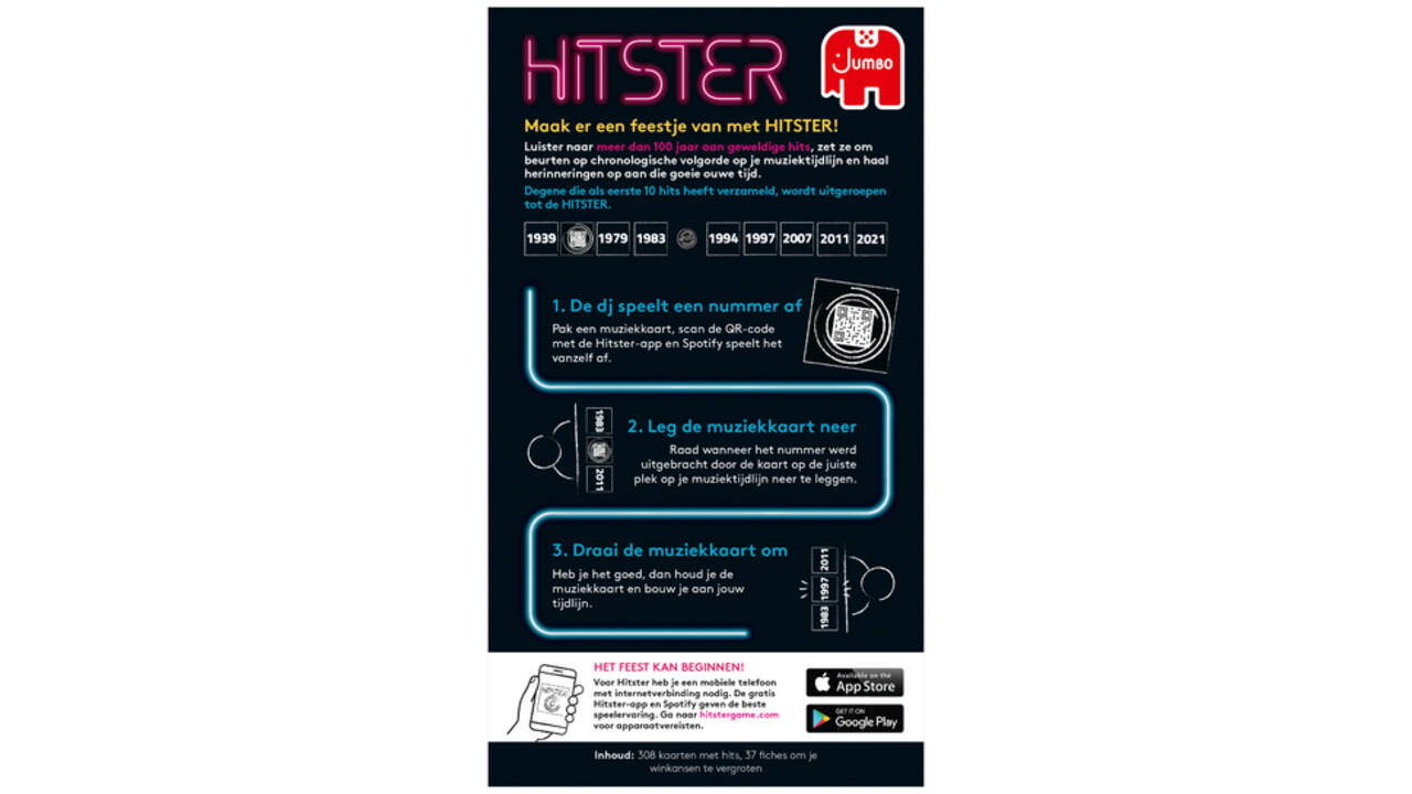 Kaartspel Hitster 16+ waar muziek in zit