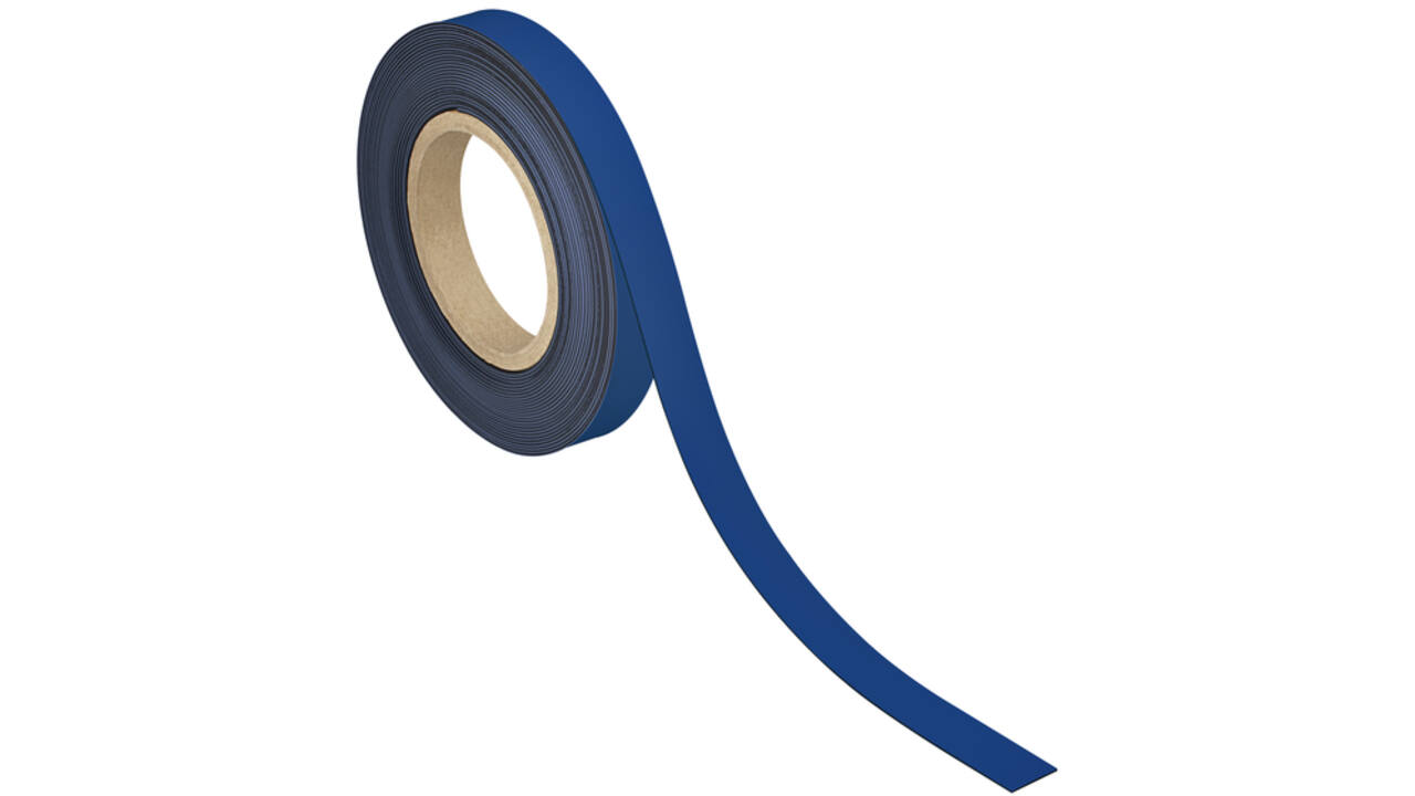 Magneetband MAUL beschrijf- wisbaar 10mx20mmx1mm blauw