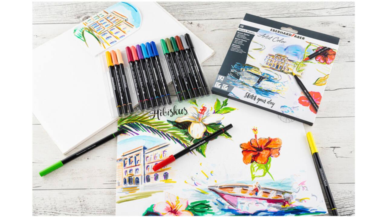 Sketch marker Eberhard Faber 18 stuks assorti