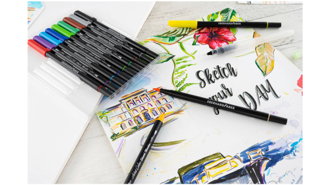 Sketch marker Eberhard Faber 12 stuks assorti