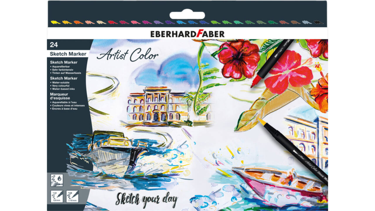 Sketch marker Eberhard Faber 24 stuks assorti