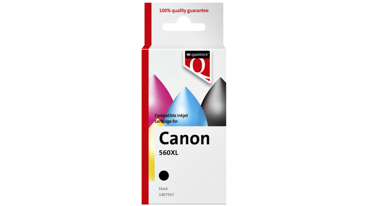 Inktcartridge Quantore alternatief tbv Canon PG560XL zwart