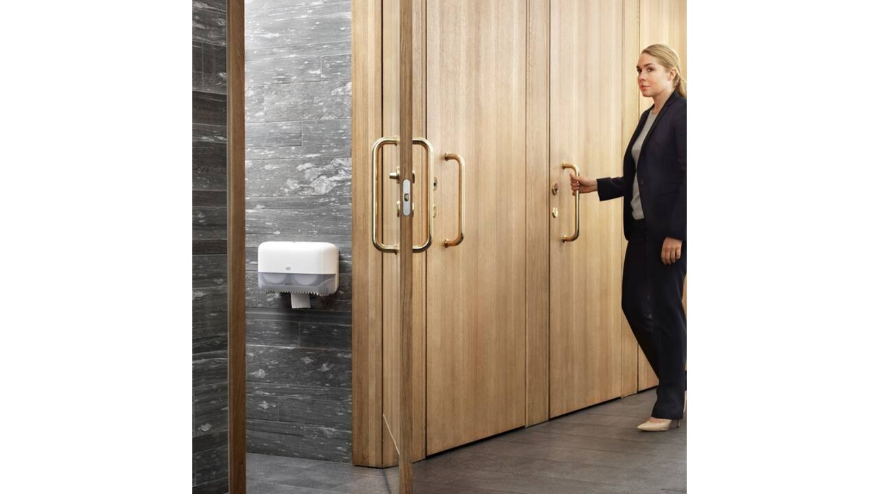 Dispenser Tork T7 voor hulsloos toiletpapier wit 558040