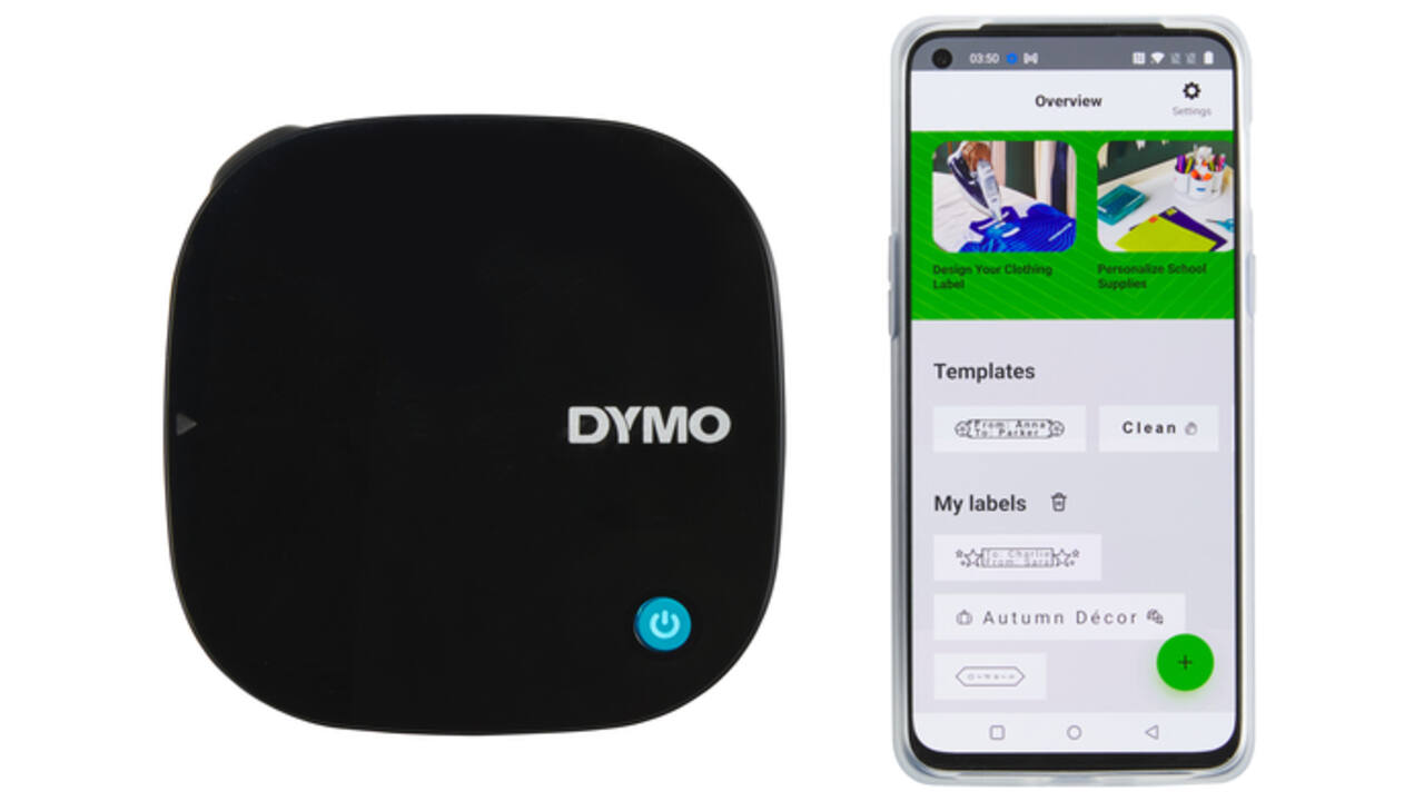 Labelprinter Dymo LetraTag 200B draagbaar bluetooth 12mm zwart