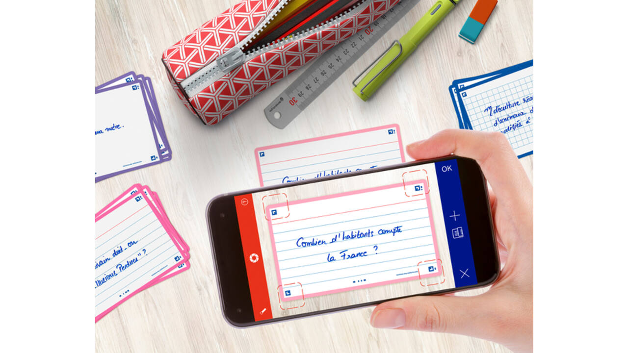 Flashcard Oxford 2.0 75x125mm 80vel 250gr lijn roze