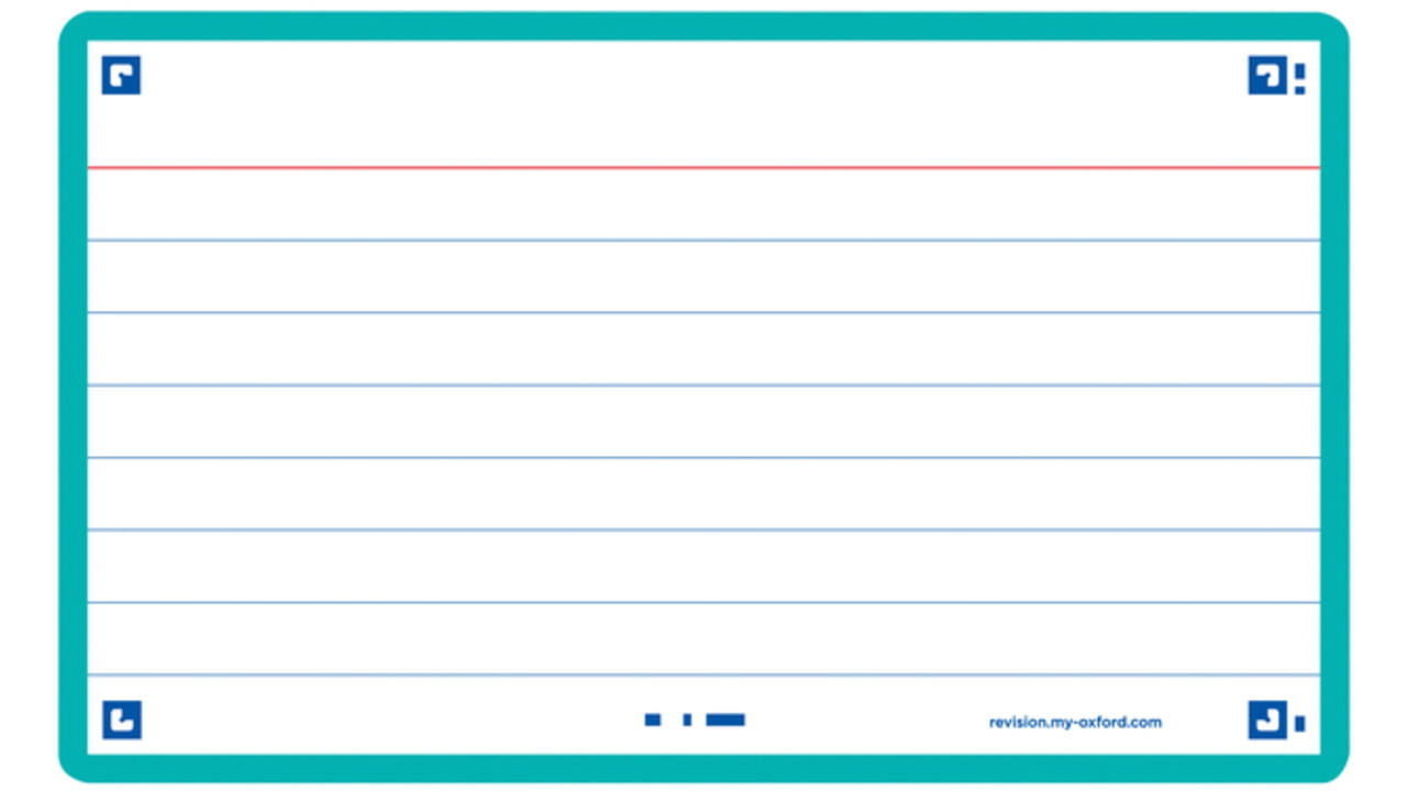 Flashcard Oxford 2.0 75x125mm 80vel 250gr lijn mint