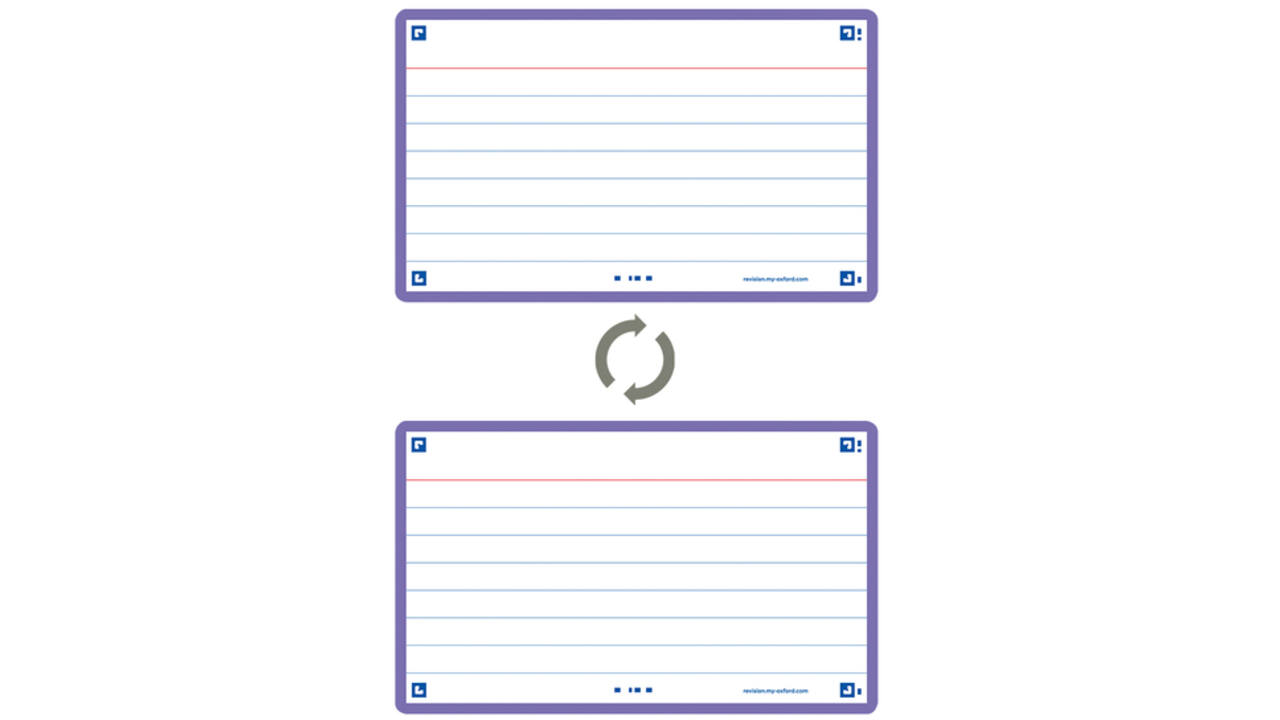 Flashcard Oxford 2.0 75x125mm 80vel 250gr lijn paars