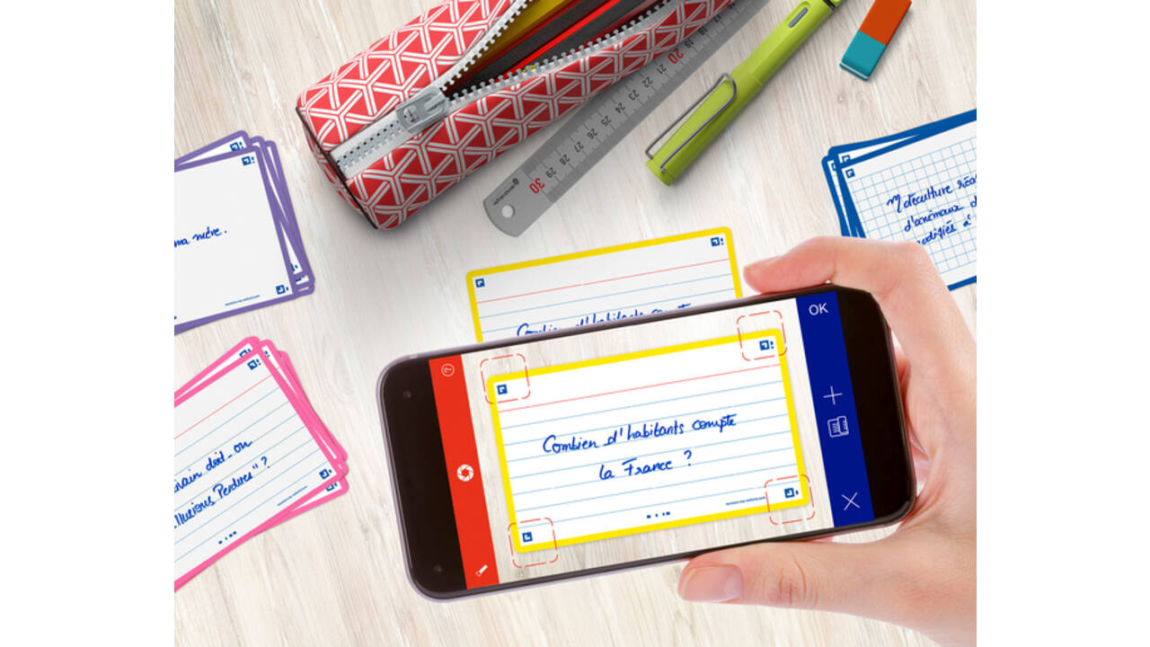 Flashcard Oxford 2.0 75x125mm 80vel 250gr lijn geel