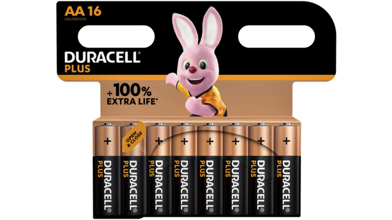 Batterij Duracell Plus 16xAA