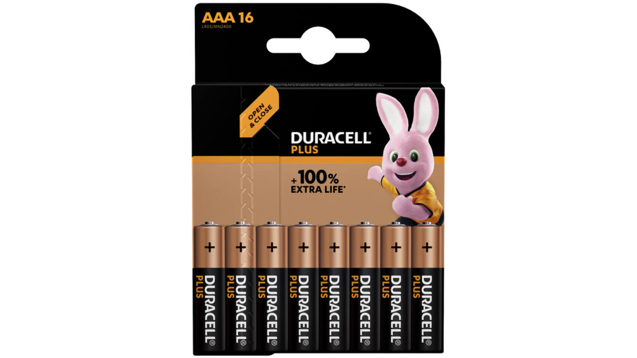 Batterij Duracell Plus 16xAAA