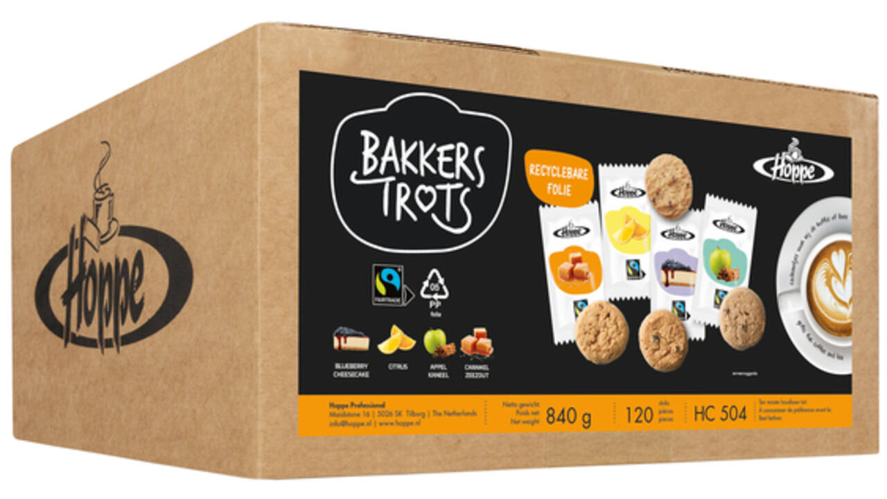 Koekjes Hoppe Bakkers Trots fairtrade koekjesmix 120 stuks