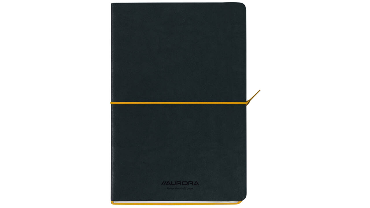 Notitieboek Aurora Tesoro A5 192blz lijn 80gr geel