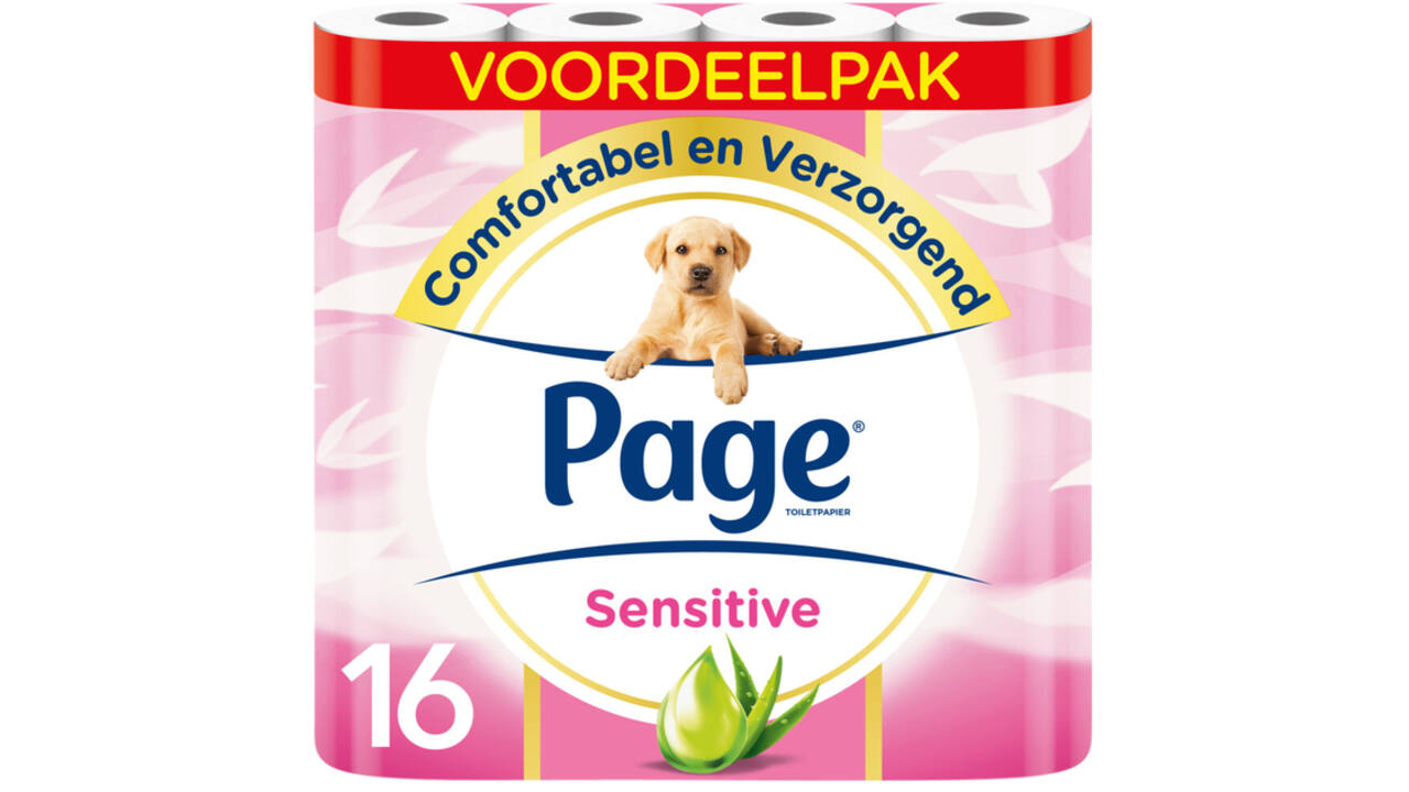 Toiletpapier Page Sensitive Aloë Vera 3-laags wit 140vel